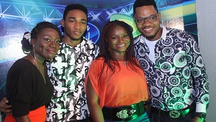 (L-R) Esther Ariteshoma(Sther), Paul Manuwa (P.Scholes), Modele Fatoki (Modele) and Godson Goodluck(Classic Tunez, Nigerian Idol 5 Top 12 Finalists